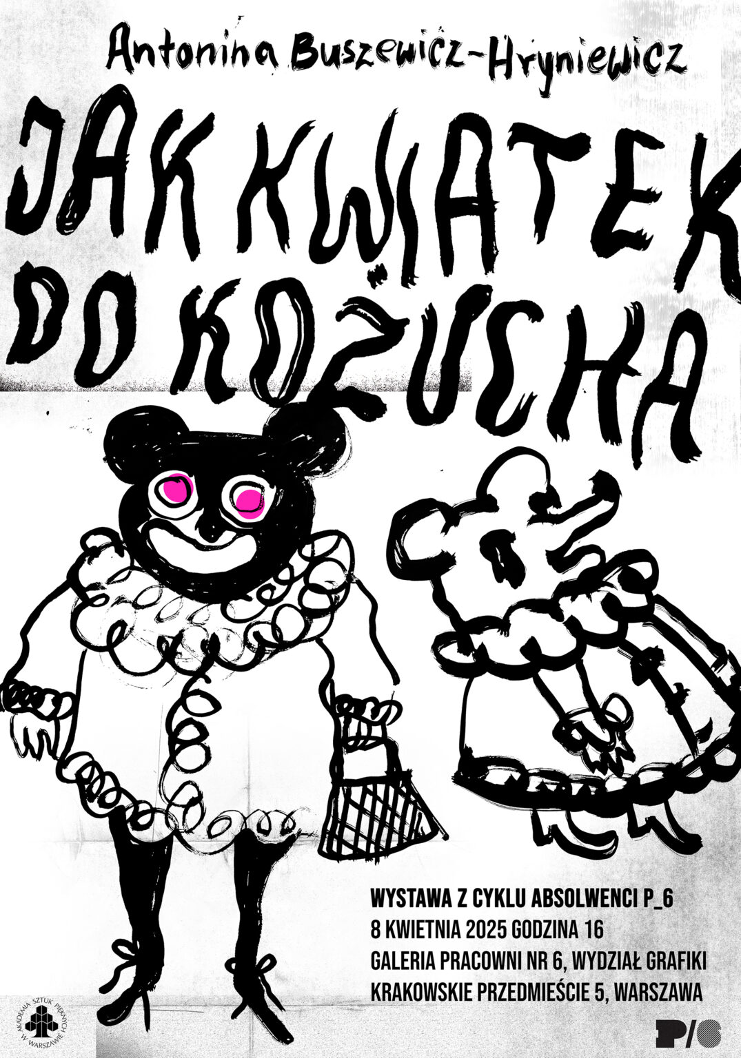 Rysunki niedźwiedzia i myszy w kołnierzykach typu kryza i sukniach oraz trzewikach.