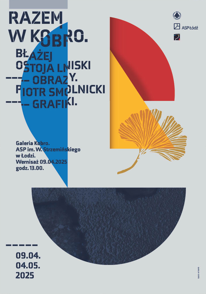 Elementy geometryczne nawiązujące do teorii Sali Neoplastycznej/Kompozycji otwartej oraz motywu liścia miłorzębu