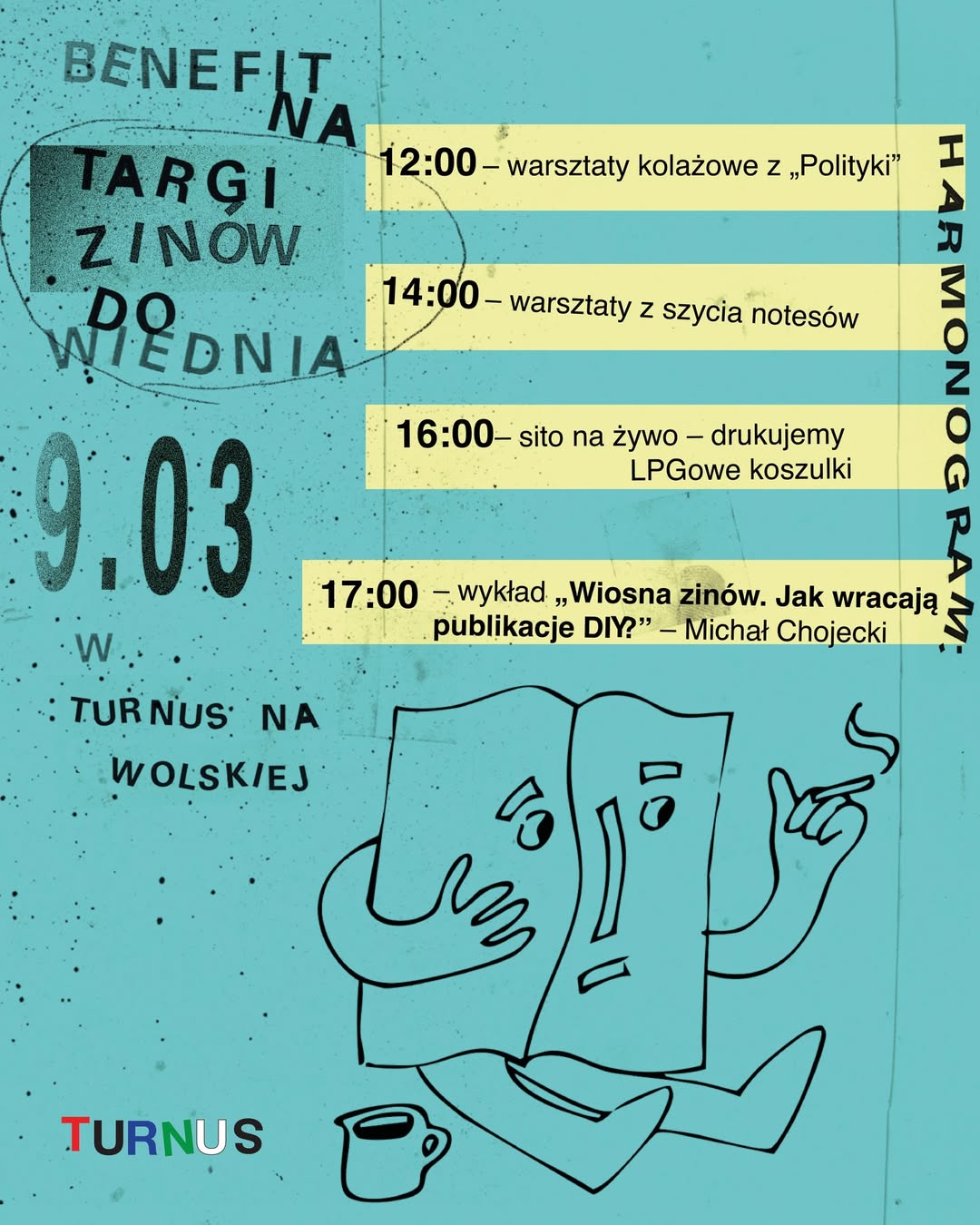 Plakat informacyjny o targach Zinów w Wiedniu,