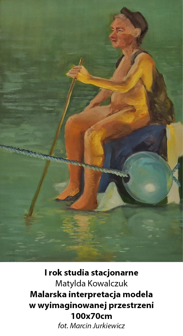 Malarskie studium modela w wyimaginowanej przestrzeni