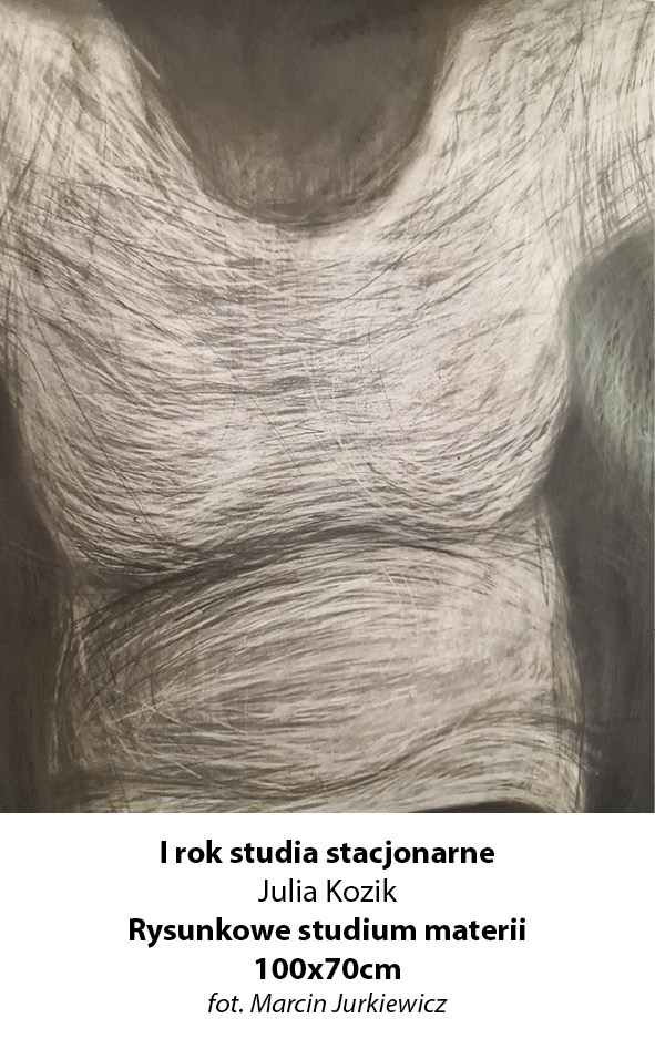 Studium modela wykonane węglem